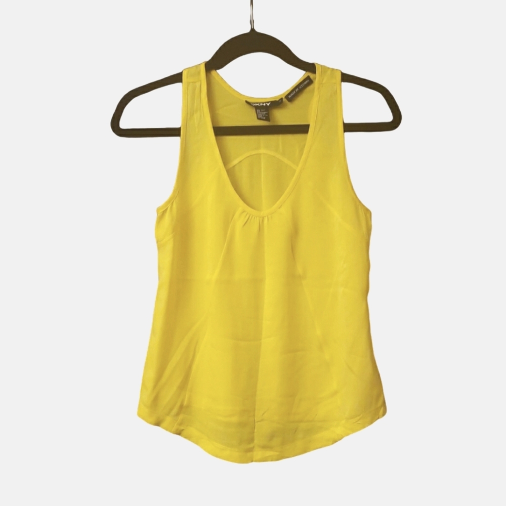 DKNY Yellow Silk Tank